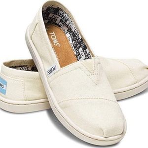 TOMS Youth Classics Natural Canvas Shoes Kids New